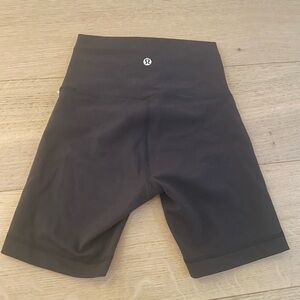 Black lululemon biker shorts perfect for workouts or everyday
